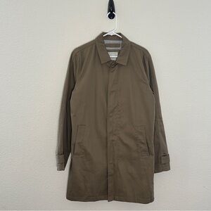 Only & Sons Khaki Coat - Quiet Luxury Minimalist Preppy Classic GQ -‎ L